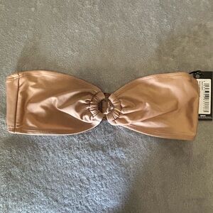 Tan Bandeau Bikini Top